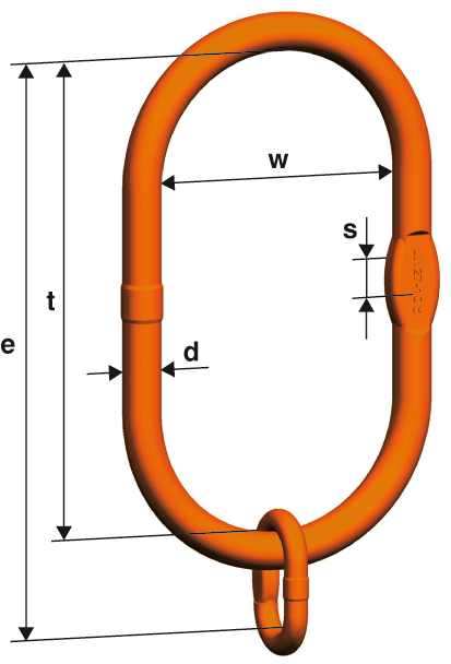 pewag VSAW 1-10/13 z ogniwem BW 20 — rysunek e, d, t, w i s