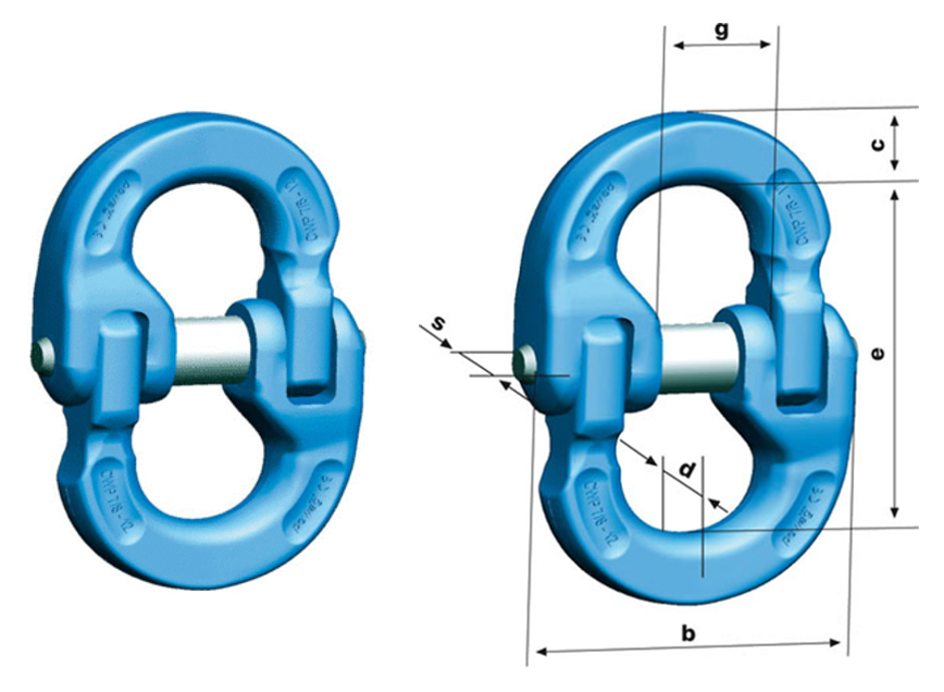 Złączka łańcuchowa CWP w klasie 12 - wymiary złączki