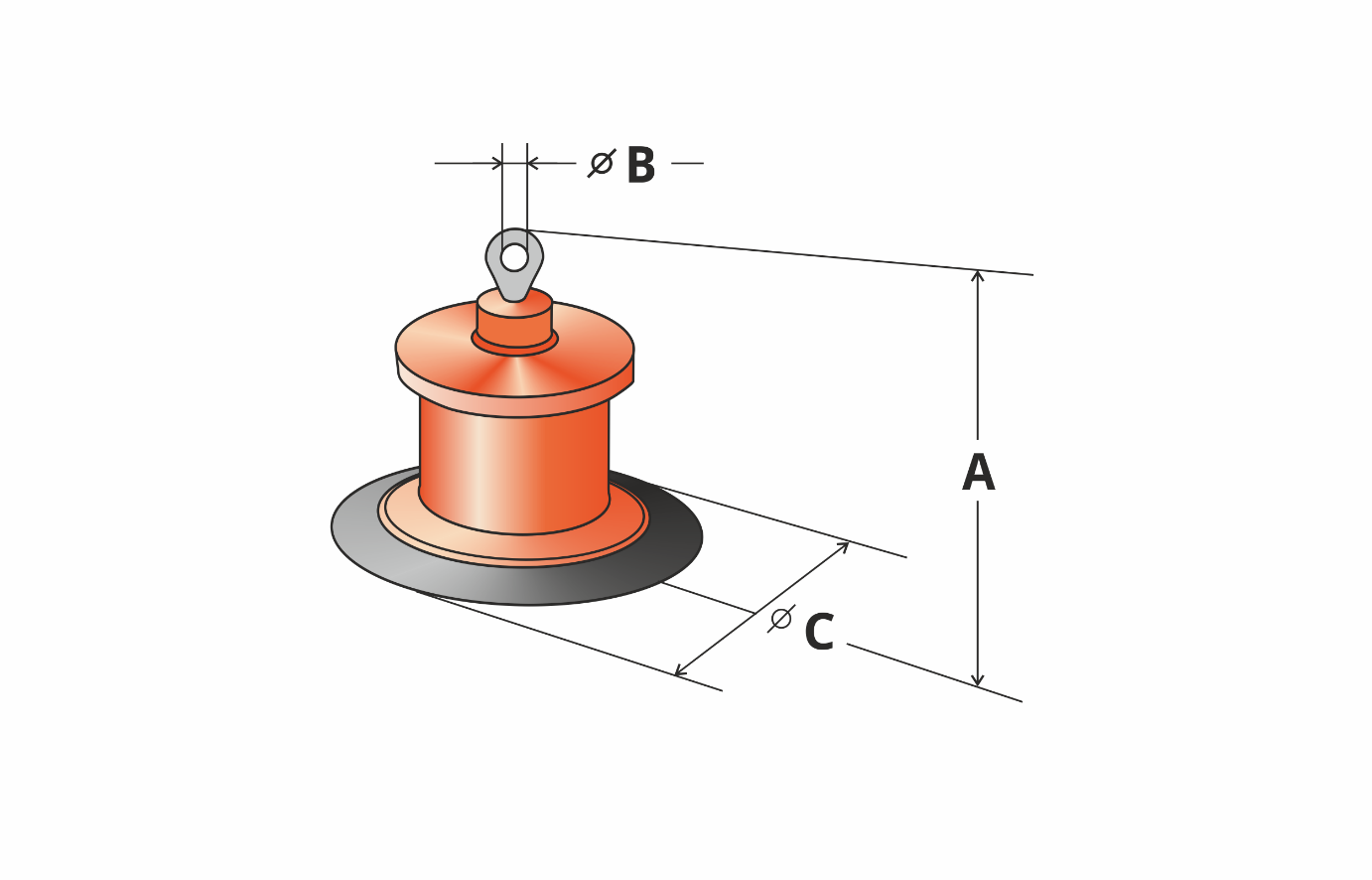 KLANER VMS 1200-1 — oryginalny rysunek wymiarowy