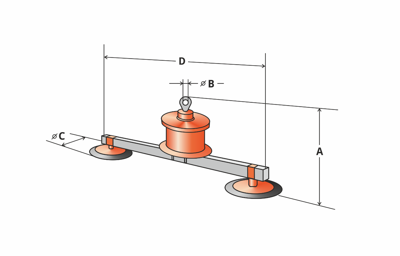KLANER VMS 600-2 — oryginalny rysunek wymiarowy