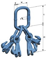 Schemat wymiarowy pewag VSXKWP 4